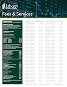 Liberty Title Rate Card